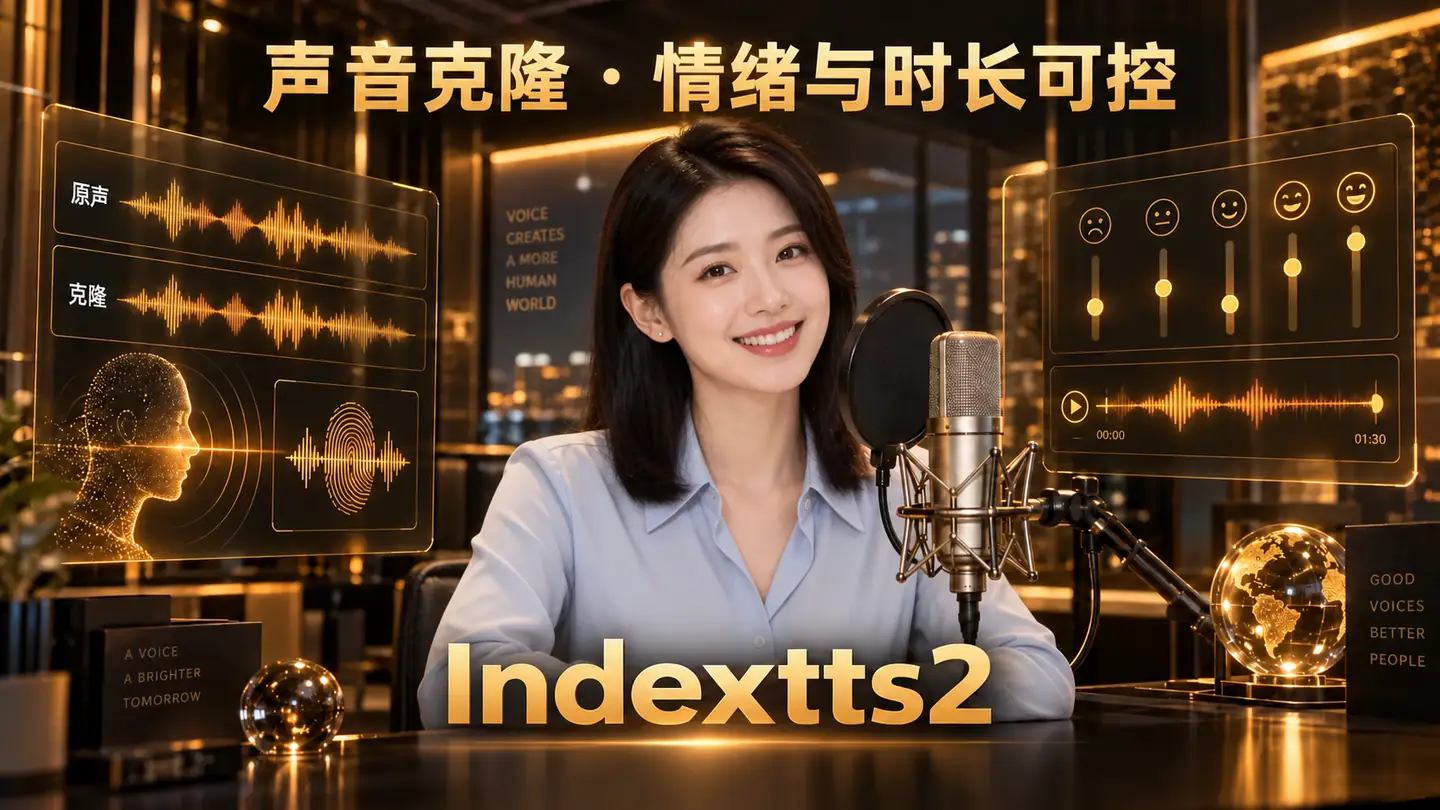 Indextts2 声音克隆，情绪与语音时长可控